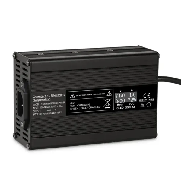 50.4V 42V 29.4V 25.2V Fast Lithium Battery Charger for E-Bikes - Factory Direct
