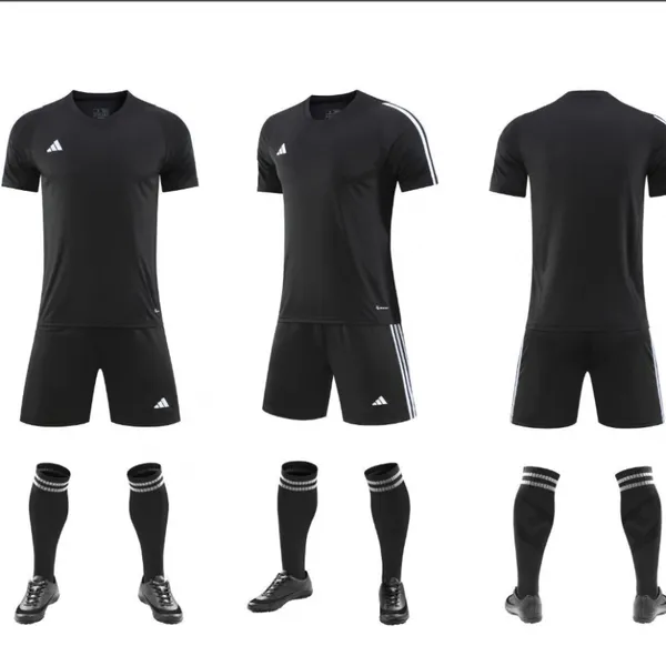 Children's Short-sleeve Sports Jersey Set, Summer Breathable Quick-dry Embroidered Team Logo, Unisex Children's Soccer Uniform Set, Customizable photo-4
