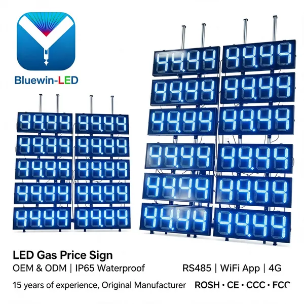 12inch Outdoor LED Gas Price Board High Quality Custom Waterproof for Outdoor High Brightness LED Gas Price Sign photo-3