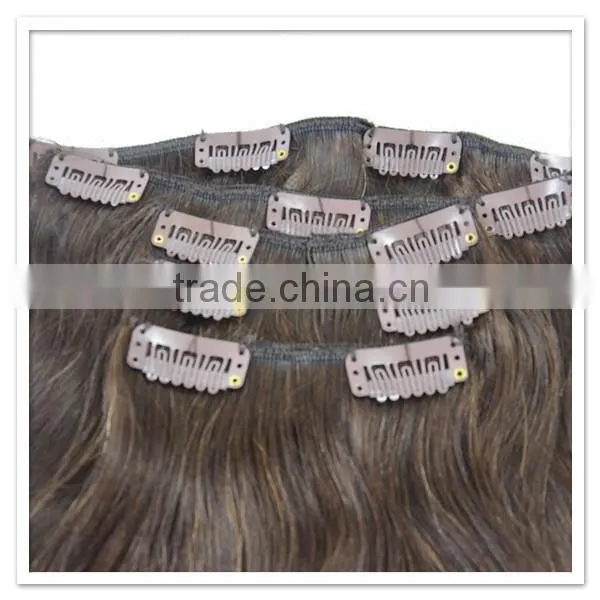 New Products for Europe Virgin Brazilian Hair Clip in Hair Extensions for African American Spring Clip photo-4