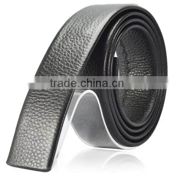 Fashion Cowhide Waistband Men's Automatic Buckle Full Grain Leather Belt photo-5