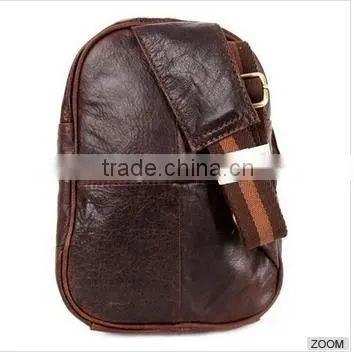 Wholesale Drop Shipping Vintage 100% Genuine Leather Cowhide Men Chest Bag Small Shoulder Cross Body Messenger Bag Bags For Men photo-4