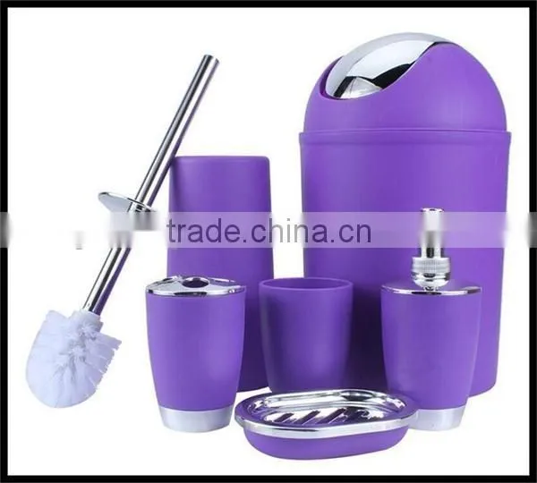 Wholesale Hot Selling 6 Pieces/Set High Quality Plastic Bathroom Set Bathroom Accessory photo-4