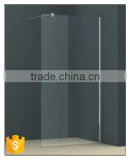 super clear Nano finishing frameless walk-in glass shower screen
