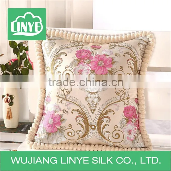 China Supplier Polyester Fabric Print Flower Cushion Quality Choice photo-5