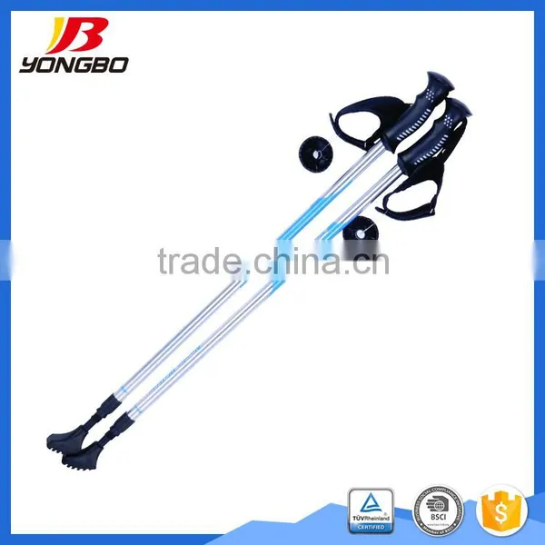 Folding Walking Stick With Light, Trekking Pole Ski Pole Grip, Nordic Walking Stick Rubber Tips