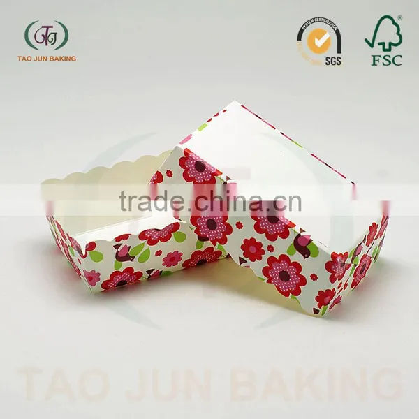 Rectangle Shaped Disposable Cake Baking Cups Cupcake Liners Paper photo-2