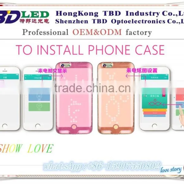 Mini Led Display for IPhone 6/6s Case With Bluetooth photo-5