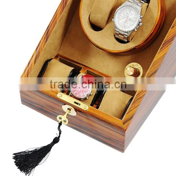 Custom Luxury Funky 2+3 Slot Volta Glossy Wood Watch Winder photo-3