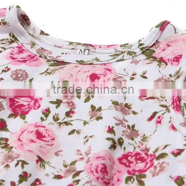 2016 Wholesale High Quality Boutique Soft Cotton Floral Baby Romper photo-3