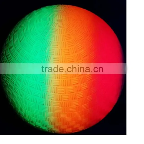 New Arriva 8.5 Inch Neon Rainbow Playground Ball for Outdoor Fun photo-5
