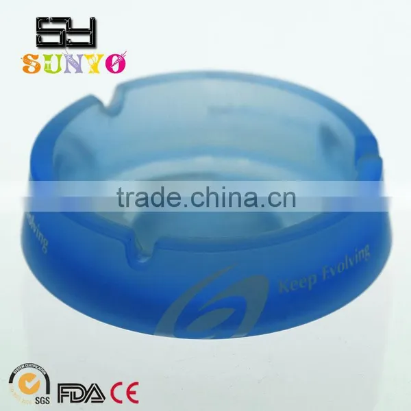 Hot Sale Frosted Blue Glass Ashtray Wholesale