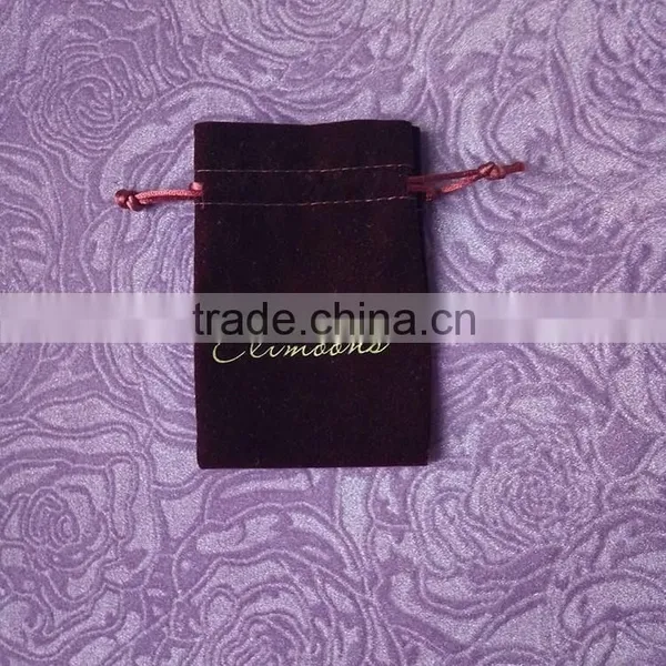 Soft Black Velvet Drawstring Carry Gift Bag Silver Lining 6.5" x 8" photo-5