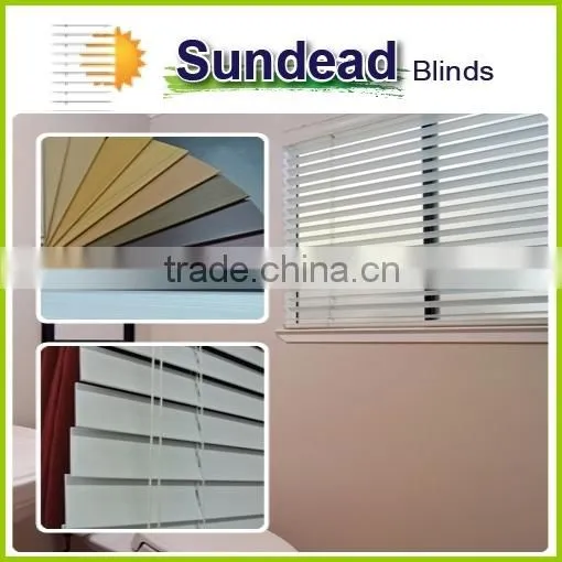 Faux Wood Blinds China Modern Window Treatment and Keep Privacy Enjoy Sunlight White Wood Look Blinds