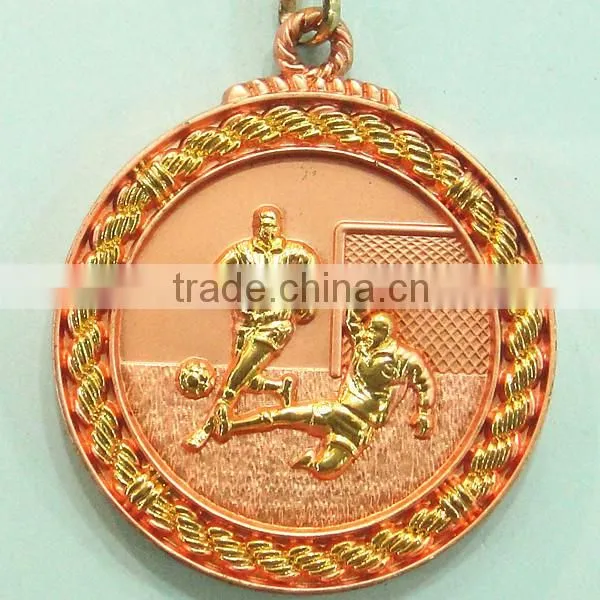 Customized Zinc Alloy Medal / Copper Plated Sports Medal / Common Football Medal