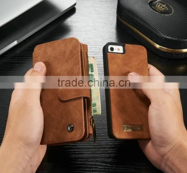 Whosale Leather Wallet Phone Cover Combo For Iphone 5/5s photo-2