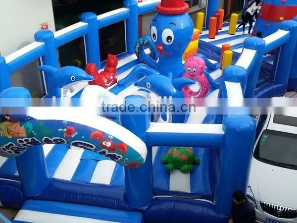 Irregular Outdoor Sea World Play Inflatable Rush Run Ostacle Course photo-2