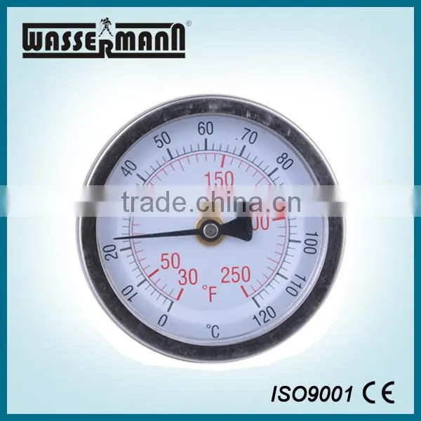 Stainless Steel Back Connection Industrial Bimetallic Thermometer photo-2