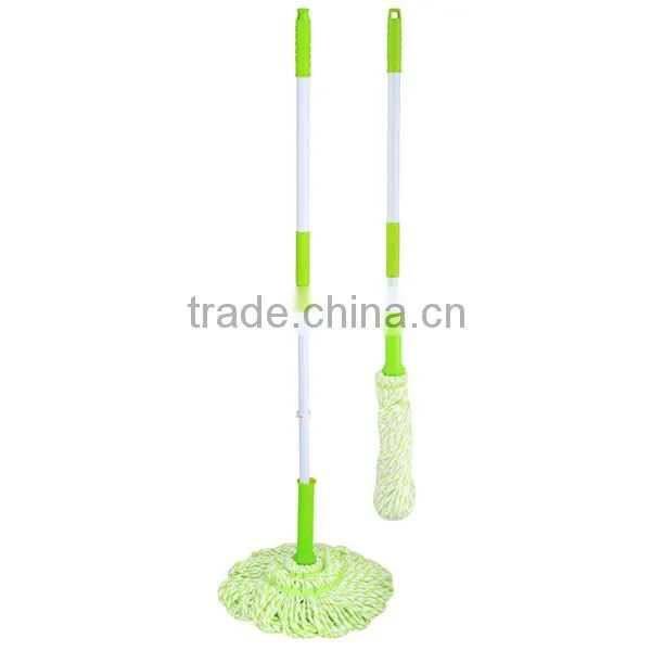 Twist Floor Mop Microfiber Iron or Stainless Steel Telescopic Handle