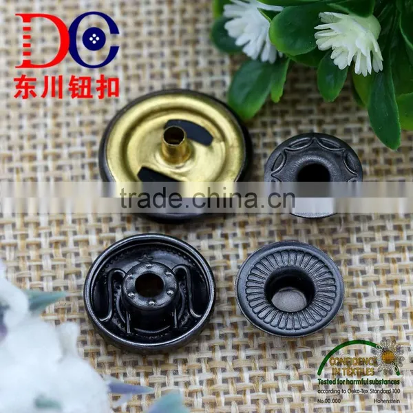 Gun Metal Garment Accessory Custom Logo Snap Button for Leather Jacket photo-6