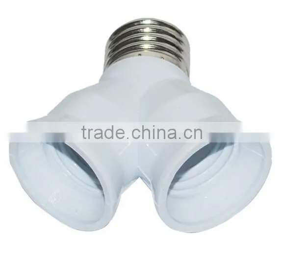 Wall Socket E27 to 2 E27 Light Lamp Bulb Adapter Converte 2E27 Lamp Holder Converter LED photo-2