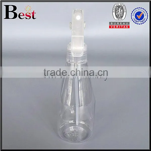 100ml 200ml 6oz Blue Pet Clear Cylinder Bottle With Small Trigger Pump Sprayer photo-2