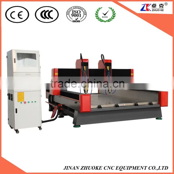 Double Spindle 5.5Kw Stone Router CNC Engraving Machine CNC Router Stone 1300*2500mm With NCStudio Control System ZK-1325 photo-3