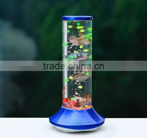 Voice Control LED Pretty Fish Tank Wireless Bluetooth Speaker With Radio photo-2