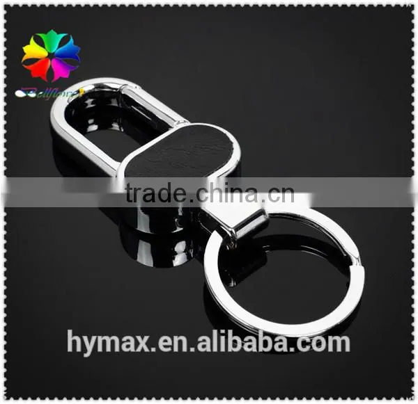 Personality Double Loop Metal Custom Keychain for Gift photo-3