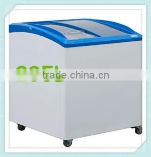 CE Approved Supermarket Curved Sliding Glass Door Display Freezer Ice Cream Freezer photo-5