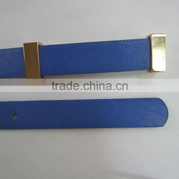 Blue Cheap Skinny PU Leather Ladies Belts photo-4