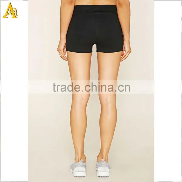 Custom Plain Women Gym Training Spandex Shorts photo-3