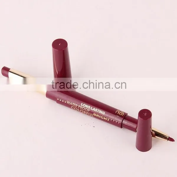 Music Flower Dual Purpose Lipstick&Lip Liner 12 Colors Waterproof Long Lasting Bright Colorful Lipstick Stick Set photo-5