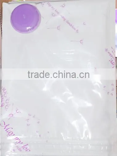 2014 New Small Space Saver Printed Vacuum Storage Bags 50cm*70cm for Clothes Blankets photo-4