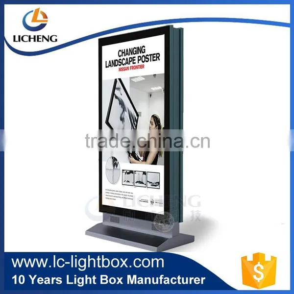 New Design Edge Lit Aluminum Frame Scrolling Led Light Box From Factory photo-3