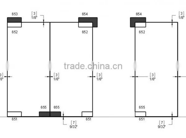 USA Made Bottom Lock Patch Fittings for Right and Left Hand Doors photo-3