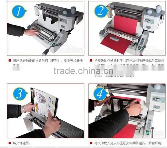 Hot Melt Glue Hard Cover Book Binding Machine photo-3