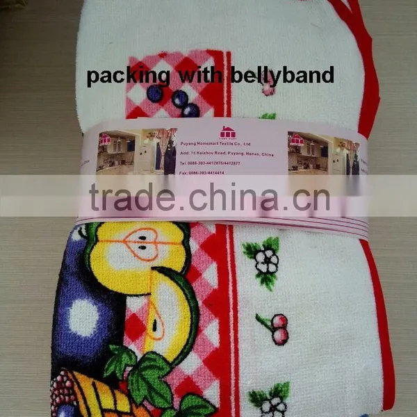 90gram Terry Cotton Towel With Pigment Printing Waist Apron in Roll photo-4