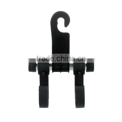 2 in 1 Hook Car Seat Headrest Hanger Holder Bags Organizer Black photo-5