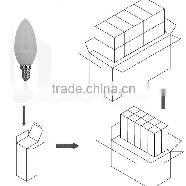 Aluminum Heat Sink E27/b22/e14 Led Candle Lighting 3w Led Candle Lamp E14 Dimmable photo-5