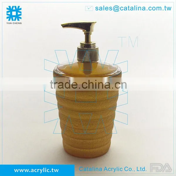 Taiwan Manufacturer High Quality Gold Silver Soap Dispenser Soap Dish Acrylic Bathroom Accessory photo-5