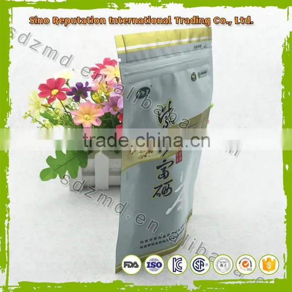 Best Quality Stand up Aluminium Foil Green Tea Bag With Zipper Top photo-2