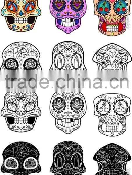 Food-grade Package Skull Tribal Non-toxic Small Tattoo for Promotion photo-2