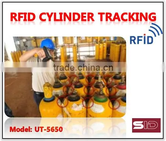 UHF RFID Anti Metal Tag on Gas Cylinder