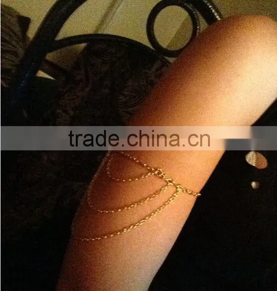 Fashion Macrame Gold New Arm Chain photo-5