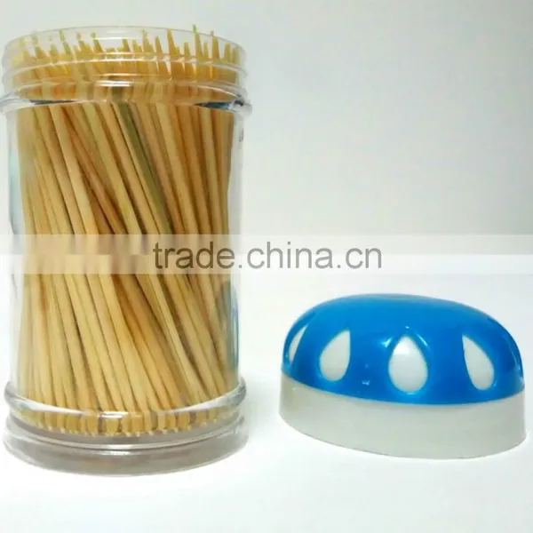 Bamboo Toothpick With Blue Cover Canister photo-5