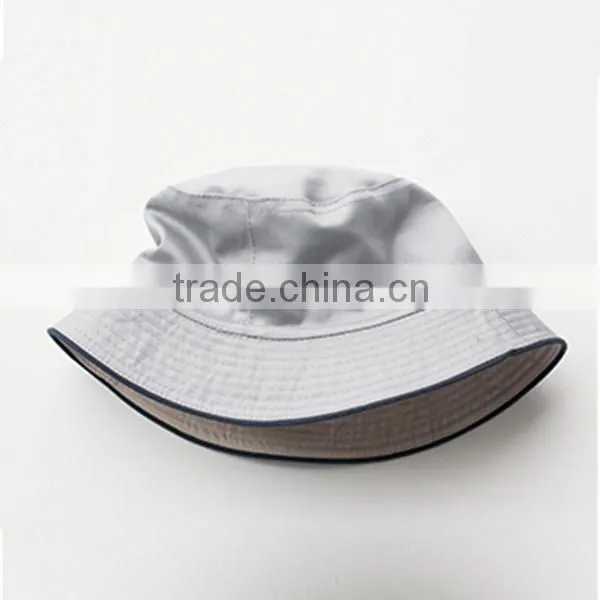 New Unisex 100% Cotton Solid Color Outdoor Simple Design Casual Bucket Hat photo-2