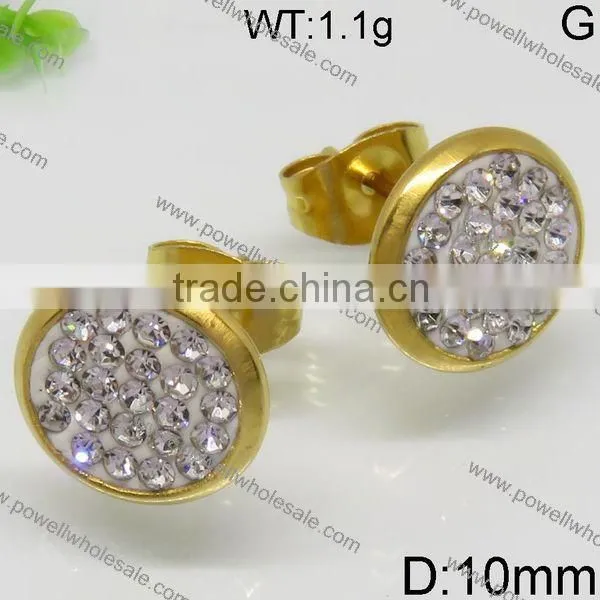 Newest Wholesale Gold Plated Earring With Crystal photo-3