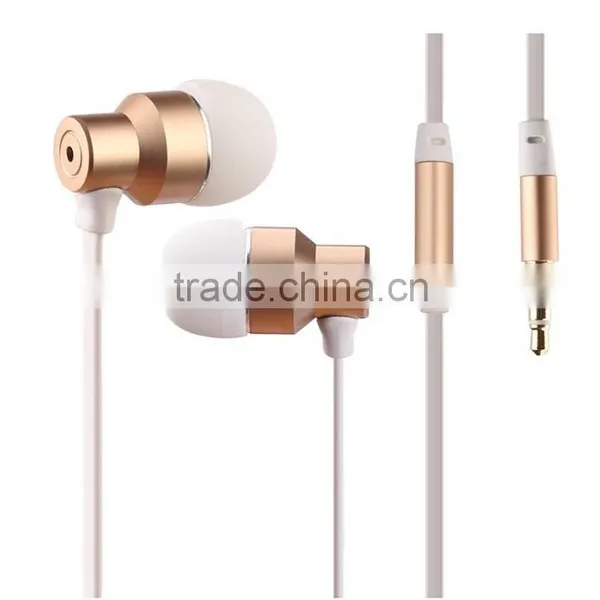 Tangle Free Metal Earphone With Handsfree Mic