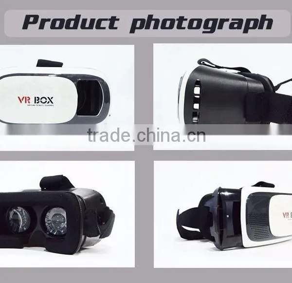 2016 VR Box 3D Glasses, vr Box 2.0 Viedo Movie Game Virtual Reality Headset Glasses for Android IOS Cell Phone